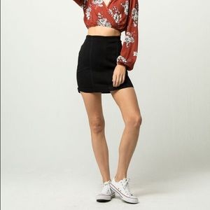 black jean skirt